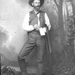 Lantern Slide - Studio Portrait of Archibald James Campbell, Melbourne, Victoria, circa 1880