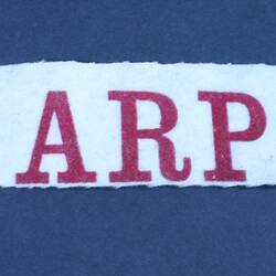 Armband labelled ARP.