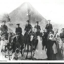 Photograph - AIF Officers on Camels, Egypt, World War I, 1915