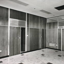 Photograph - Kodak Australasia Pty Ltd, View of Partitioning of Interview Rooms in Medical & Security Building 10, Kodak Factory, Coburg, circa 1965