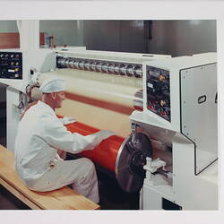 Photograph - Kodak (Australasia) Pty Ltd, Film Slitting Machine, Roll & Motion Picture Film Department, circa 1965