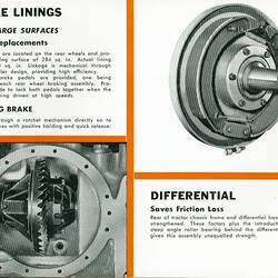 Informational  brochure on a tractor brake and gears.