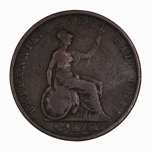 Coin - Halfpenny, William IV, Great Britain, 1831 (Reverse)