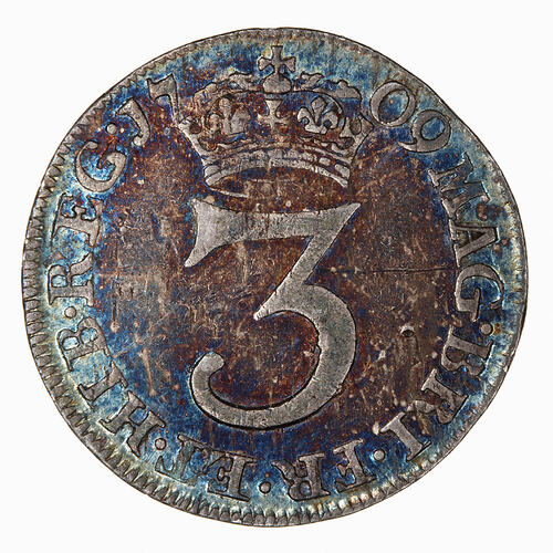 Coin - Threepence, Queen Anne, England, Great Britain, 1709 (Reverse)
