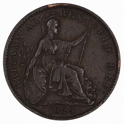 Coin - Farthing, George IV, Great Britain, 1825 (Reverse)