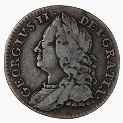 Coin - Sixpence, George II, Great Britain, 1758 (Obverse)