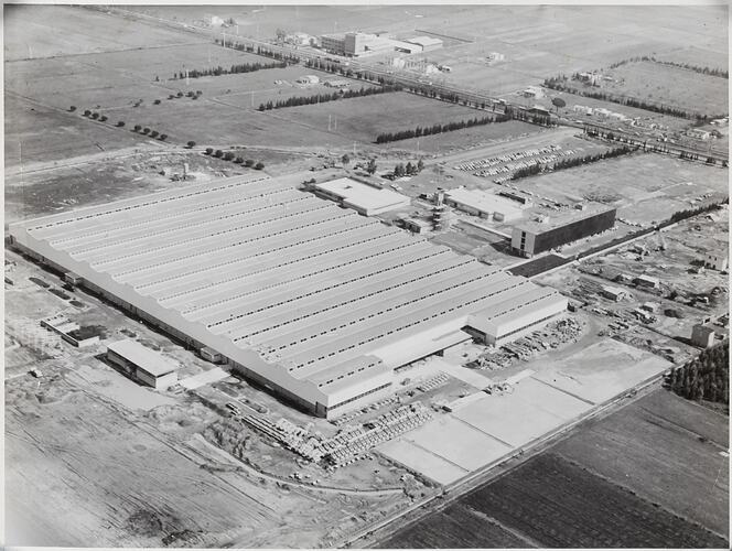 Photograph - Massey Ferguson, Aerial View of Factory, Aprilia, Italy, circa 1968