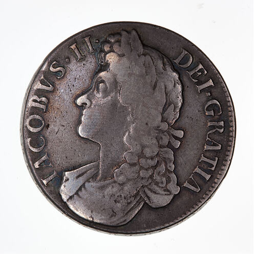 Coin - Crown, James II, Great Britain, 1688 (Obverse)