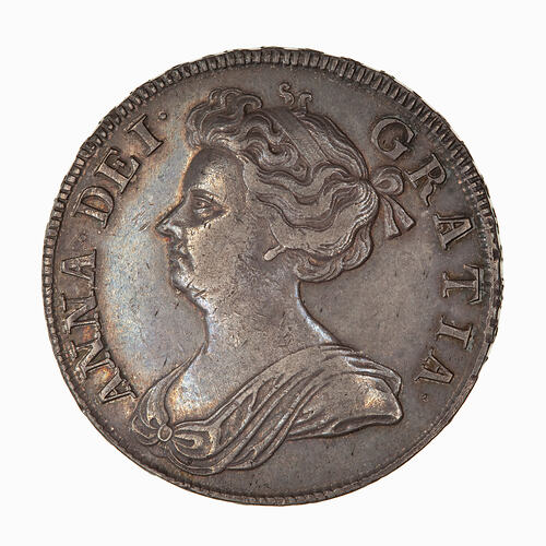 Coin - Halfcrown, Queen Anne, Great Britain, 1707 (Obverse)