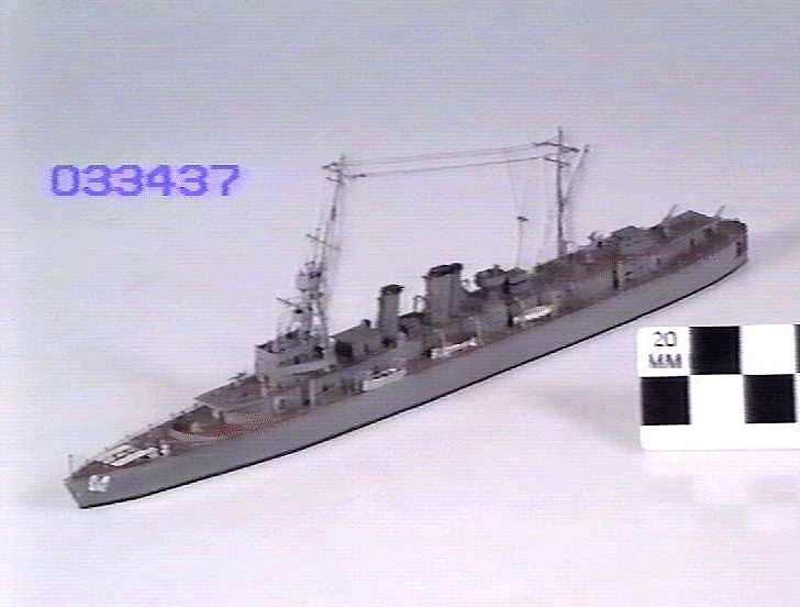 Naval Ship Model - Cruiser Minelayer, HMS Adventure, circa 1941