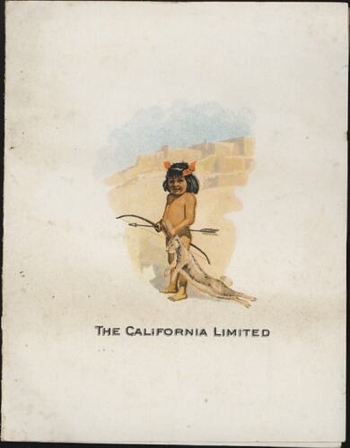 Front cover of booklet showing child holding bow, arrow and a rabbit.