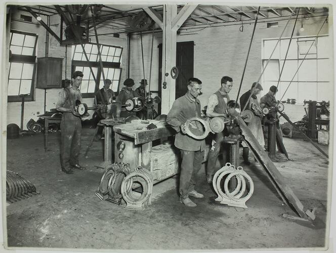 Photograph - Hecla Electrics Pty Ltd, Factory Workers Polishing Heater Components, circa 1925
