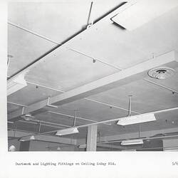 Photograph - Kodak, 'Ductwork and Lighting Fittings on Ceiling X-Ray Building', Coburg, 1958