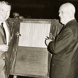 Photograph - Unveiling the Plaque at the Opening of the Convention Centre, Exhibition Building, Melbourne, 1973