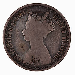 Coin - Florin, Queen Victoria, Great Britain, 1853 (Obverse)