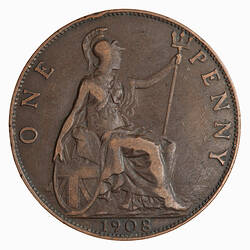 Coin - Penny, Edward VII, Great Britain, 1908 (Reverse)