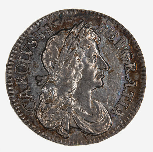 Coin - Groat, Charles II, Great Britain, 1677 (Reverse)