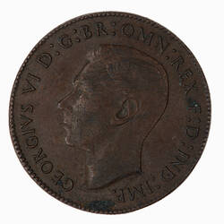 Coin - Farthing, George VI, Great Britain, 1939 (Obverse)