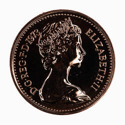Proof Coin - Halfpenny, Great Britain, 1973 (Obverse)