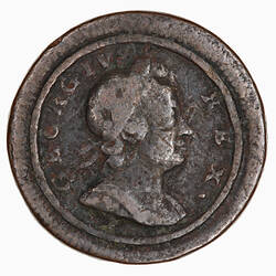 Coin - Farthing, George I, Great Britain, 1722 (Obverse)