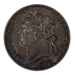 Coin - Shilling, George IV, Great Britain, 1824 (Obverse)