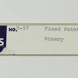 Paper Tape - DECUS, '8-57 Fixed Point Trace, Binary No. 2', circa 1968