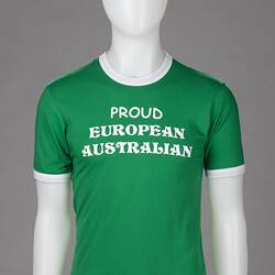 T-Shirt - 'Proud European Australian', Men's, Green, circa 2009