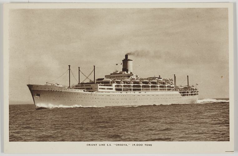 Postcard - SS Orsova, Orient Line