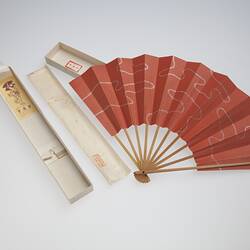 Fan - Red, Japanese Noh Theatre, 1960