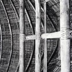 Negative - Interior of Thatched Building, Pacific Islands, circa 1930s