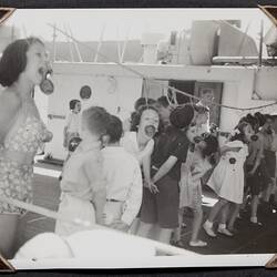 Photograph - Biting the Elusive Apple, Palmer Family Migrant Voyage, RMS Orion, Indian Ocean, Mar 1947