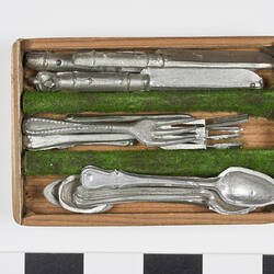 Tray of Cutlery - Kitchen, Doll's House, 'Pendle Hall', 1940s