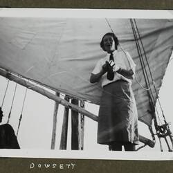 Photograph - Woman on Board a Sail Boat, Egypt, World War II, 1939-1943