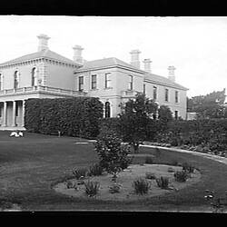 Glass Negative - Front Garden, 'Chelmer', St Kilda Road, South Yarra, Victoria, Nov 1904