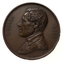 Medal - 25 Anniversary of Dr. Henri Loeb Grand Rabbi, Belgium, 1859