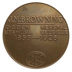 Medal - J.M. Browning 1855-1926, Belgium, 1926