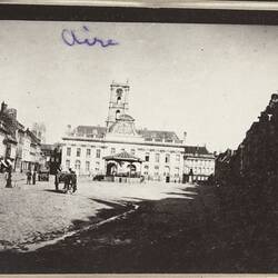 Photograph - Town Square, Aire, Somme, France, Sergeant John Lord, World War I, 1917