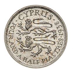 Proof Coin - 4 & 1/2 Piastres, Cyprus, 1938