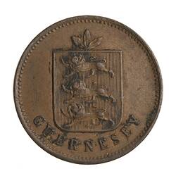 Coin - 4 Doubles, Guernsey, Channel Islands, 1830