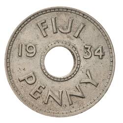 Coin - 1 Penny, Fiji, 1934