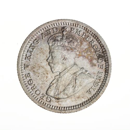 Coin - 5 Cents, Straits Settlements, 1935