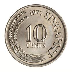 Coin - 10 Cents, Singapore, 1977