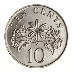 Coin - 10 Cents, Singapore, 1986