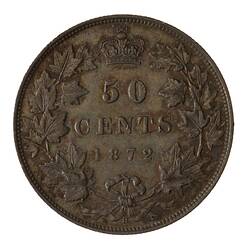 Coin - 50 Cents, Canada, 1872