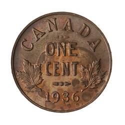 Coin - 1 Cent, Canada, 1936