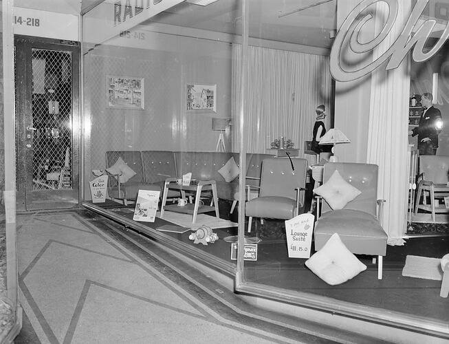 Window Display, Furniture Store, Melbourne, Victoria, 1950-1960