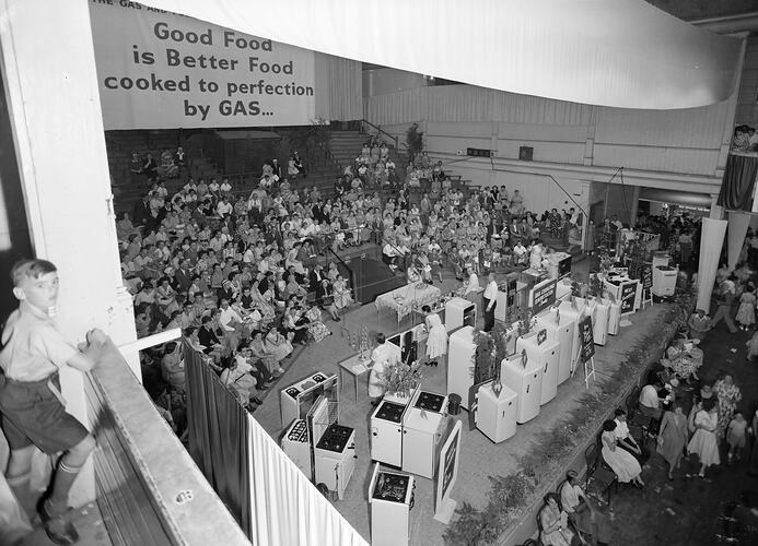 Gas Appliances Demonstration, Exhibition Building, Carlton, Victoria, 1955