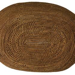 Inside view of woven basket.