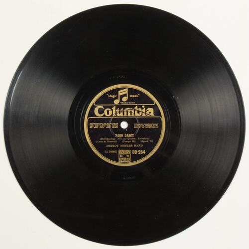 Disc Recording - Columbia, "Barn Dance" & "Polka", Debroy Sommers Band, 1920-1930