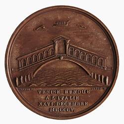 Medal - Venice Restored to Italy, Napoleon Bonaparte (Emperor Napoleon I), France, 1805
